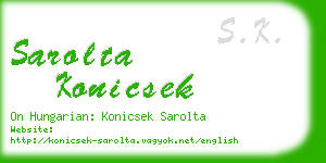 sarolta konicsek business card